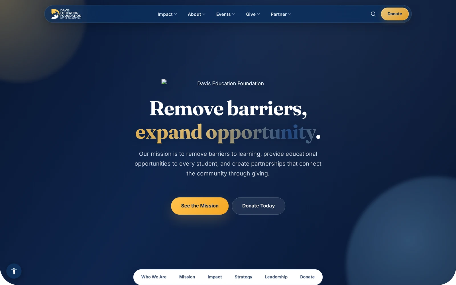 Davis Education Foundation website