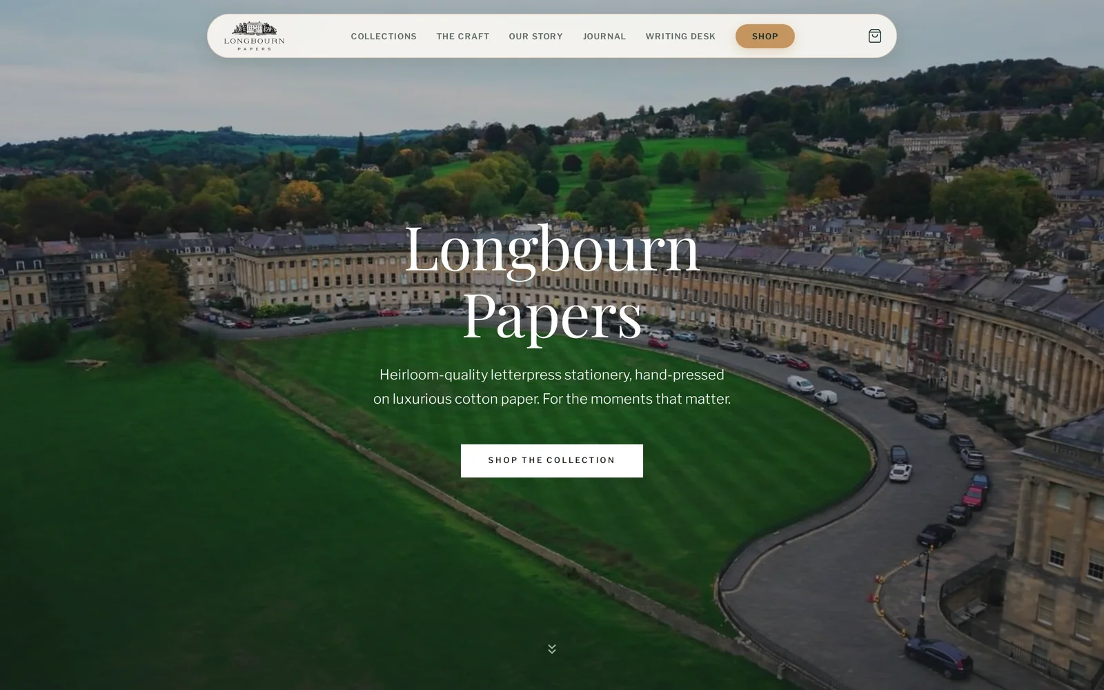 Longbourn Papers letterpress stationery storefront