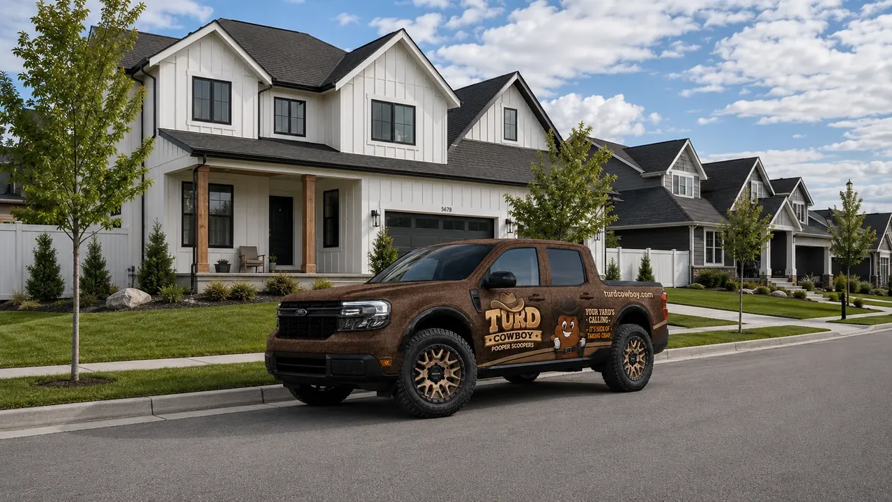 Turd Cowboy branded service truck